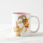 Chèvre heureuse mignonne Mousepad de bande dessiné tasses