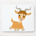 Chèvre mignonne Mousepad de bande dessinée de trot tapis de souris