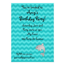 Chevrons nommés personnalisés de turquoise de daup invitations personnalisées