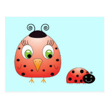 chickie B une carte postale de coccinelle