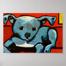 chien bleu affiches
