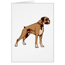 Chien boxeur dog cartes de vœux