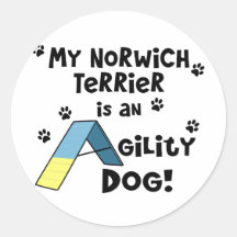 Chien d'agilité de Norwich Terrier Autocollant