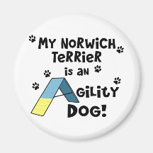 Chien d'agilité de Norwich Terrier Magnets Pour Réfrigérateur