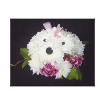 Chien d'art de fleur toiles tendues sur châssis