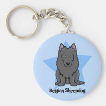 Chien de berger de Belge d'étoile de Kawaii Porte-clef