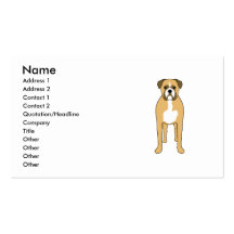 Chien de boxeur cartes de visite personnelles