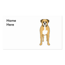 Chien de boxeur modèle de carte de visite