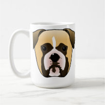 Chien de boxeur tasse à café