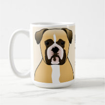 Chien de boxeur tasses