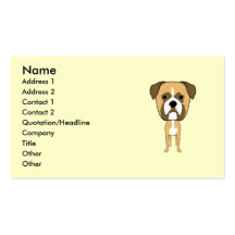 Chien de boxeur. Tête surdimensionnée Cartes De Visite Professionnelles