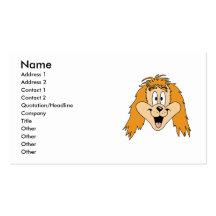 Chien de gingembre. Bande dessinée Cartes De Visite Personnelles