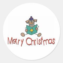 Chien de Joyeux Noël Autocollants