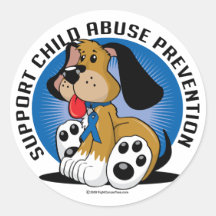 Chien de prévention de mauvais traitement à enfant adhésif