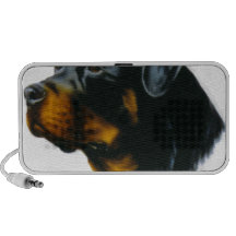 chien de rottweiler haut-parleur mobile