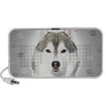 Chien de traîneau sibérien haut-parleur notebook