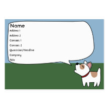 Chien d'écorcement - potelé cartes de visite personnelles