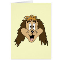 Chien hirsute mignon de Brown Cartes De Vœux