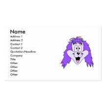 Chien hirsute pourpre. Bande dessinée Modèles De Cartes De Visite