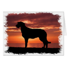 Chien-loup irlandais cartes de vœux