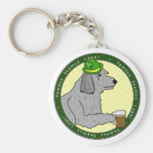 Chien-loup irlandais Keychain de bière blonde alle Porte-clefs