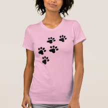 chienchien mignon noir de pattes de chien t-shirts