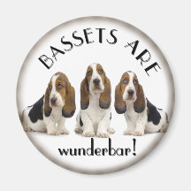 Chiens de basset aimants pour réfrigérateur