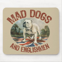 Chiens et Anglais fous Tapis De Souris