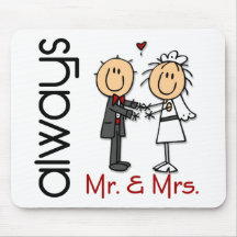 Chiffre M. et Mme Always de bâton de couples de ma Tapis De Souris