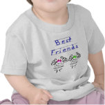 Chiffre meilleurs amis de bâton t-shirts