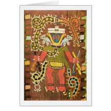 Chiffre mythologique brodé, Paracas Necropoli Carte De Vœux
