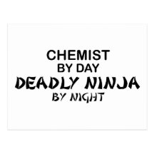 Chimiste Ninja mortel par nuit Cartes Postales