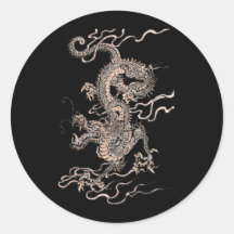 Chinese Draak Ronde Sticker
