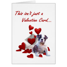 Chiot de bouledogue I Wuf vous Valentine Carte