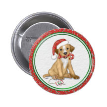 Chiot de Père Noël Badge