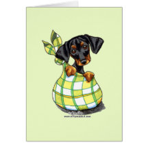 Chiot de sac à Pinscher de dobermann Cartes De Vœux