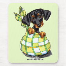 Chiot de sac à Pinscher de dobermann Tapis De Souris