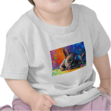 Chiot lunatique mignon Novikova de chien de bouled T-shirt
