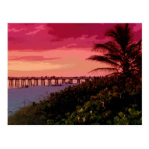 choc de coucher du soleil cartes postales