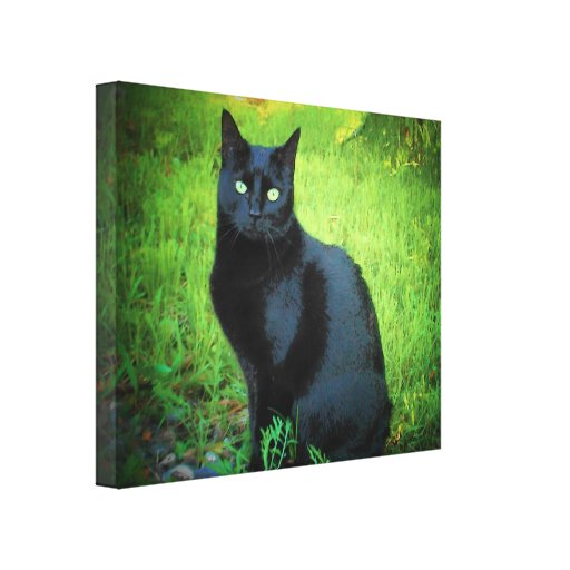 Chocolade op gras stretched canvas afdruk