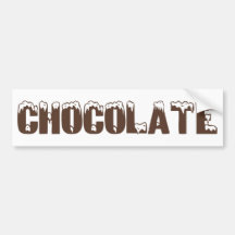 Chocolat (avec la neige) autocollant pour voiture