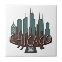 Chocolat de newwave d'horizon de Chicago Carreau