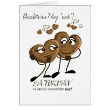 Chocolat Saturday RB tee Carte De Vœux
