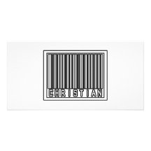 Chrétien de code barres cartes avec photo