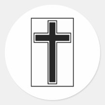 Christelijk Kruis Ronde Sticker