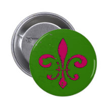 Christmas Fleur De Lis Badges Avec Agrafe