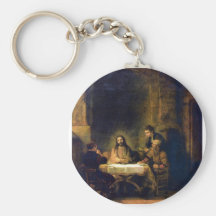 Christus dans Emmaus par Rembrandt Porte-clefs