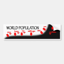 Chronologie de population mondiale autocollants pour voiture