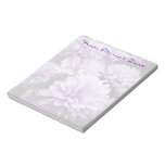 Chrysanthèmes pourpres de brume bloc-notes mémo