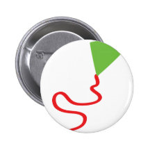 chute verte de cerf-volant badge